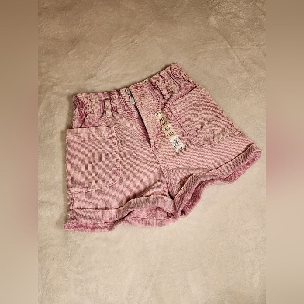 SO Pink Cargo Shorts High-Waisted Casual